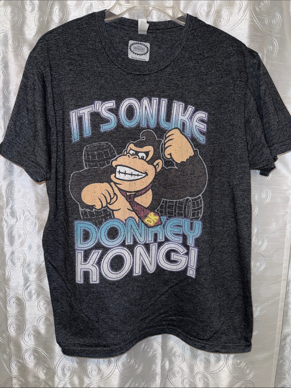 Nintendo Donkey Kong Men's Graphic Tee - Charcoal Size Large 🔥 G2